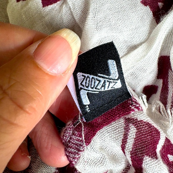 Infinity Scarf, Texas A&M, Cream, Burgundy & Gray - Picture 3 of 3